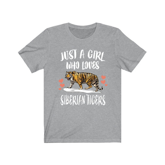 Just a girl who loves Siberian tigers Amur big cat conservation tee