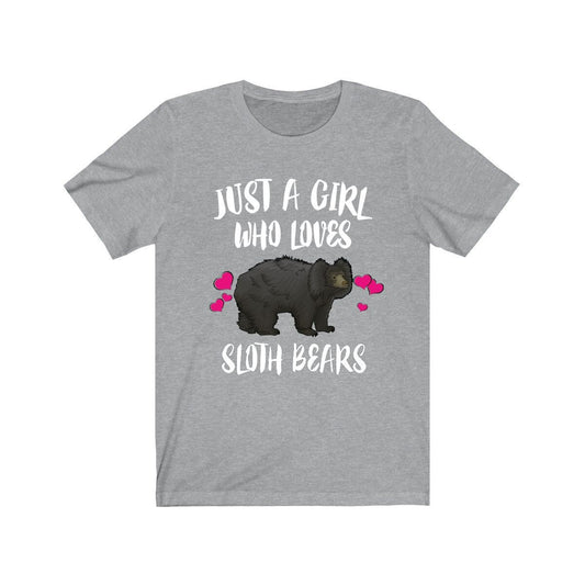 Just A Girl Who Loves Sloth Bears Shirt - sloth bear print design