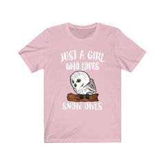 Just A Girl Who Loves Snowy Owls Shirt - Snowy Owl print design