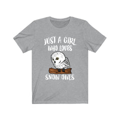 Just A Girl Who Loves Snowy Owls Shirt - Snowy Owl print design