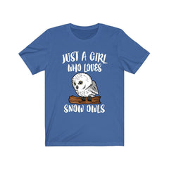 Just A Girl Who Loves Snowy Owls Shirt - Snowy Owl print design