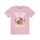 Just A Girl Who Loves Sparrows Birds Birding Animal Lover Adult Toddler Infant Kids Gift T-Shirt Image 2