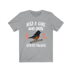 Just A Girl Who Loves Spotted Towhees Shirt - Spotted Towhee print design