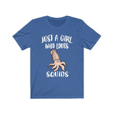 Just A Girl Who Loves Squids Animal Lover Adult Toddler Infant Kids Gift T-Shirt Image 1