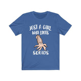 Just A Girl Who Loves Squids Animal Lover Adult Toddler Infant Kids Gift T-Shirt Image 1