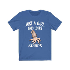 Just A Girl Who Loves Squids Shirt - squid print design