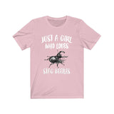 Just A Girl Who Loves Stag Beetles Shirt, Stag Beetle Lover, Beetle Gift, Animal Lover Adult Toddler Infant Kids Gift T-Shirt Image 2