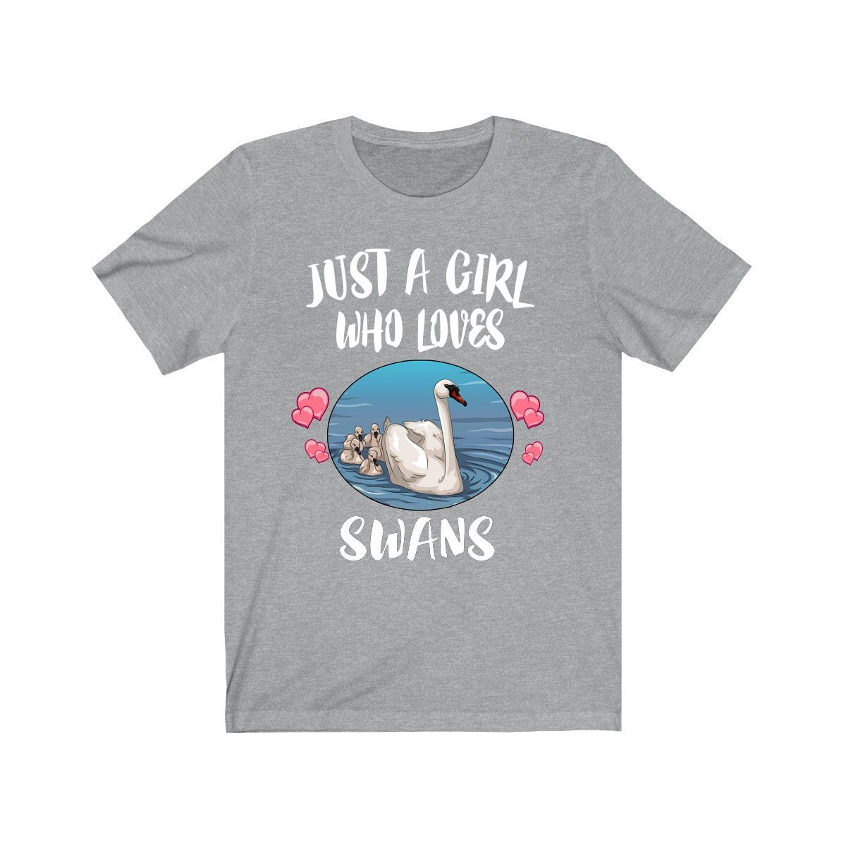 Just a girl who loves swans elegant waterfowl bird lover tee