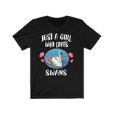 Just A Girl Who Loves Swans Shirt, Swan Lover Gift, Swan Shirt, Birds Birding Animal Lover Adult Toddler Infant Kids Gift T-Shirt Image 1