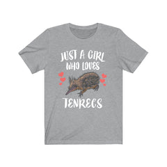 Just A Girl Who Loves Tenrecs Shirt - tenrec print design