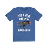 Just A Girl Who Loves Tyrannotitan Dinosaur Shirt, Tyrannotitan Shirt, Dinosaur Lover Shirt, Animal Adult Toddler Infant Kids Gift T-Shirt Image 1