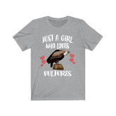 Just A Girl Who Loves Vultures Shirt, Birds Birding Shirt, Vulture Lover Shirt, Vulture Gift, Animal Adult Toddler Infant Kids Gift T-Shirt Image 1
