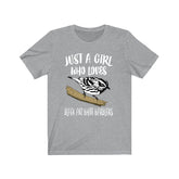 Just A Girl Who Loves Black White Warblers Shirt, Bird Birding Shirt, Warbler Shirt, Animal Lover Adult Toddler Infant Kids Gift T-Shirt Image 1