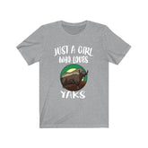 Just A Girl Who Loves Yaks Shirt, Yak Lover Gift, Yak Shirt, Animal Lover Adult Toddler Infant Kids Gift T-Shirt Image 1