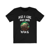 Just A Girl Who Loves Yaks Shirt, Yak Lover Gift, Yak Shirt, Animal Lover Adult Toddler Infant Kids Gift T-Shirt Image 2
