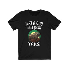 Just A Girl Who Loves Yaks Shirt - yak print design