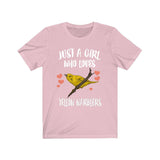 Just A Girl Who Loves Yellow Warblers Bird Birding Animal Lover Adult Toddler Infant Kids Gift T-Shirt Image 3