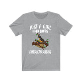 Just A Girl Who Loves American Robins Bird Birding Animal Lover Adult Toddler Infant Kids Gift T-Shirt Image 1