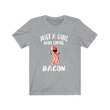 Just A Girl Who Loves Bacon Food Shirt, Bacon Lover Gift, Lover Adult Toddler Infant Kids Gift T-Shirt Image 3