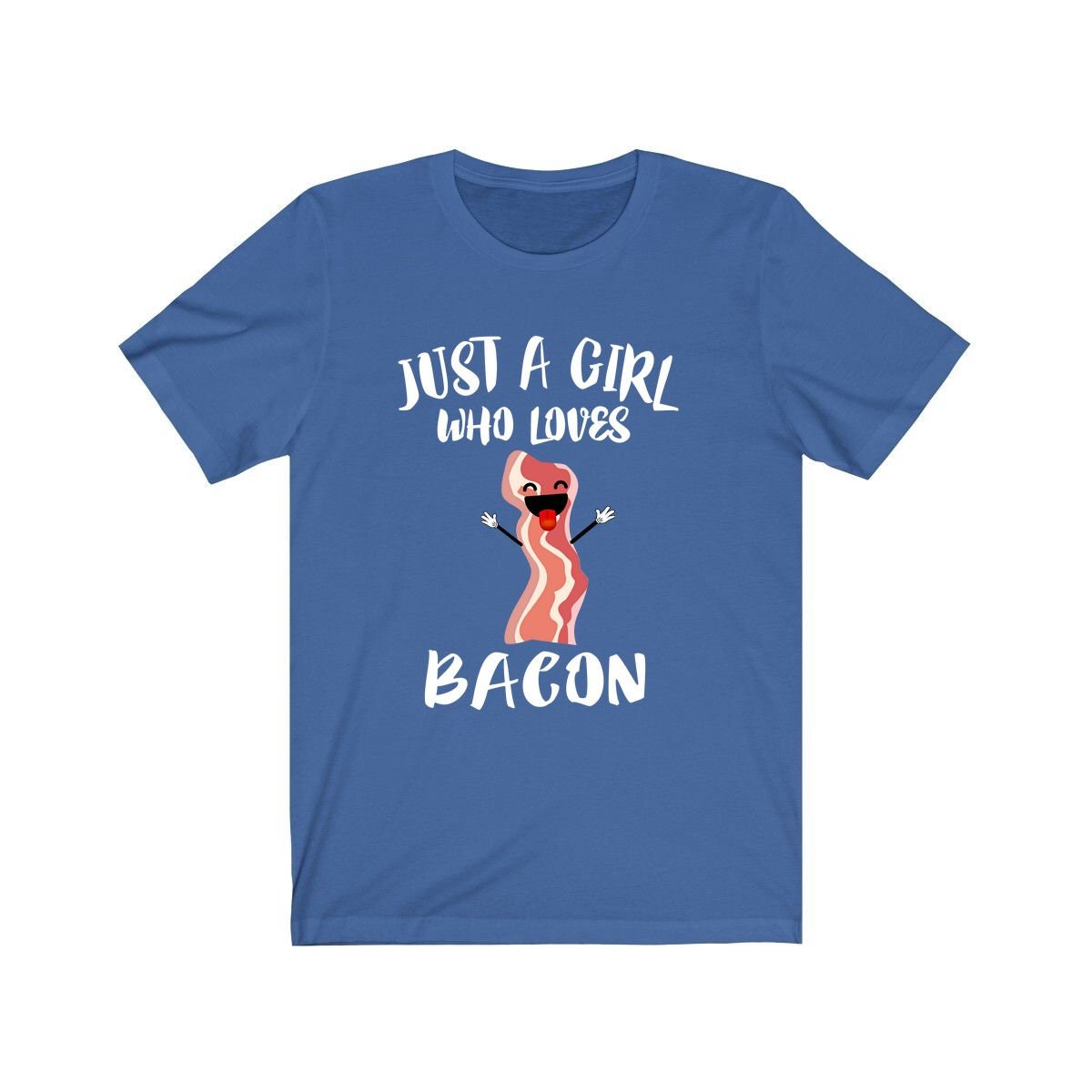 Just A Girl Who Loves Bacon Food Shirt - bacon print design