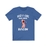 Just A Girl Who Loves Bacon Food Shirt, Bacon Lover Gift, Lover Adult Toddler Infant Kids Gift T-Shirt Image 4