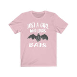 Just A Girl Who Loves Bats Shirt, Bat Lover Gift, Bat Shirt, Animal Lover Adult Toddler Infant Kids Gift T-Shirt Image 2