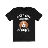 Just A Girl Who Loves Beagles Shirt, Dog Lover Gift, Beagle Shirt, Animal Lover Adult Toddler Infant Kids Gift T-Shirt Image 1