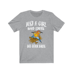 Just a girl who loves bee eaters tropical colorful bird tee