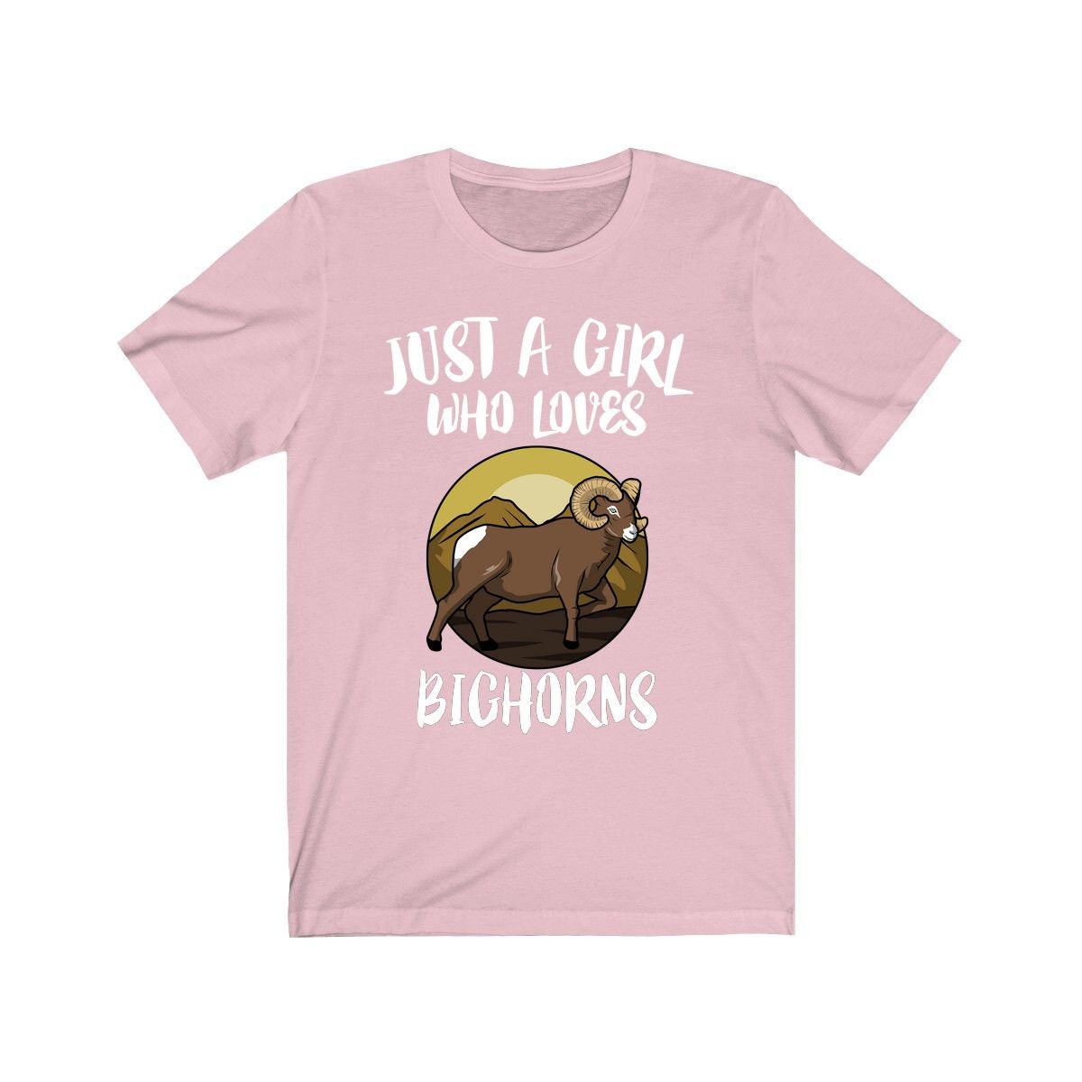 Bighorn Sheep T-Shirt for Girls - bighorn sheep print design