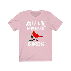 Just A Girl Who Loves Birds Birding Shirt - bird print design