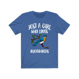 Just A Girl Who Loves Bluebirds Birds Birding Animal Lover Adult Toddler Infant Kids Gift T-Shirt Image 3