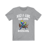 Just A Girl Who Loves Budgies Shirt, Budgie Lover Shirt, Bird Shirt, Budgie Gift, Animal Lover Adult Toddler Infant Kids Gift T-Shirt Image 3