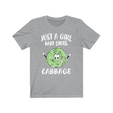 Just A Girl Who Loves Cabbage Shirt, Vegan Vegetables Shirt, Cabbage Lover Adult Toddler Infant Kids Gift T-Shirt Image 3