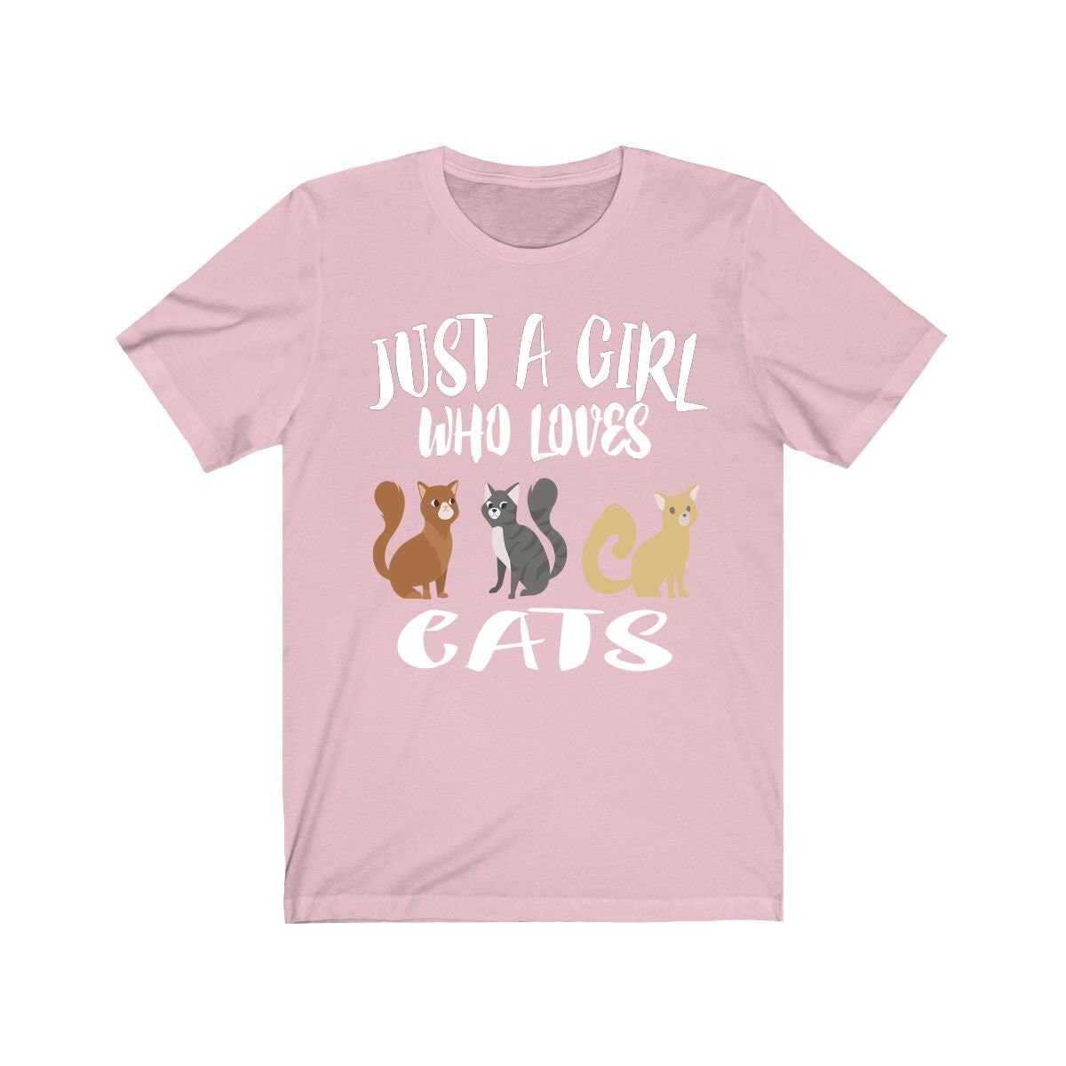 Just A Girl Who Loves Cats Shirt - cat print design