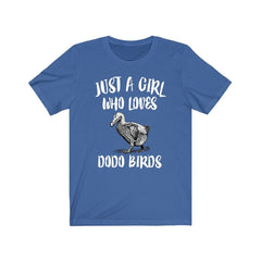 Just a girl who loves dodo birds extinct Mauritius flightless bird tee