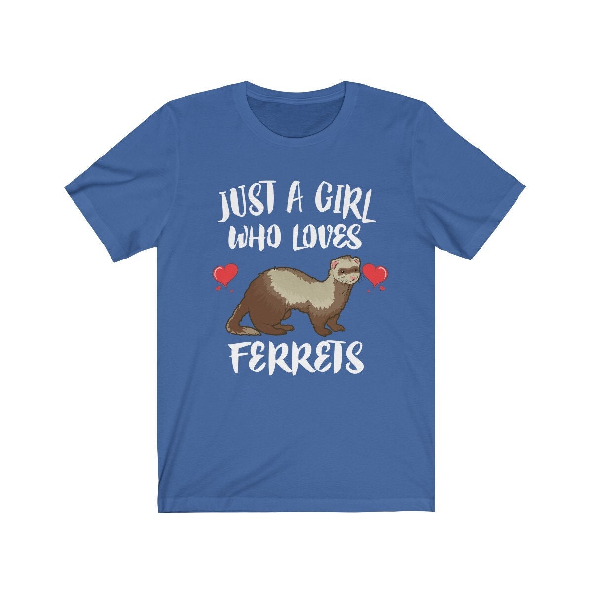 Ferret Lover Girl T-Shirt - ferret print design