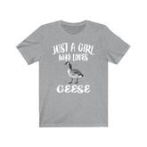 Just A Girl Who Loves Geese Shirt, Geese Shirt, Bird Lover Gift, Geese Owner Gift, Animal Lover Adult Toddler Infant Kids Gift T-Shirt Image 1
