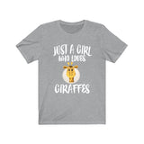 Just A Girl Who Loves Giraffes Shirt, Giraffe Shirt, Giraffe Lover Gift, Giraffe Gift, Animal Lover Adult Toddler Infant Kids Gift T-Shirt Image 3