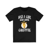 Just A Girl Who Loves Giraffes Shirt, Giraffe Shirt, Giraffe Lover Gift, Giraffe Gift, Animal Lover Adult Toddler Infant Kids Gift T-Shirt Image 1