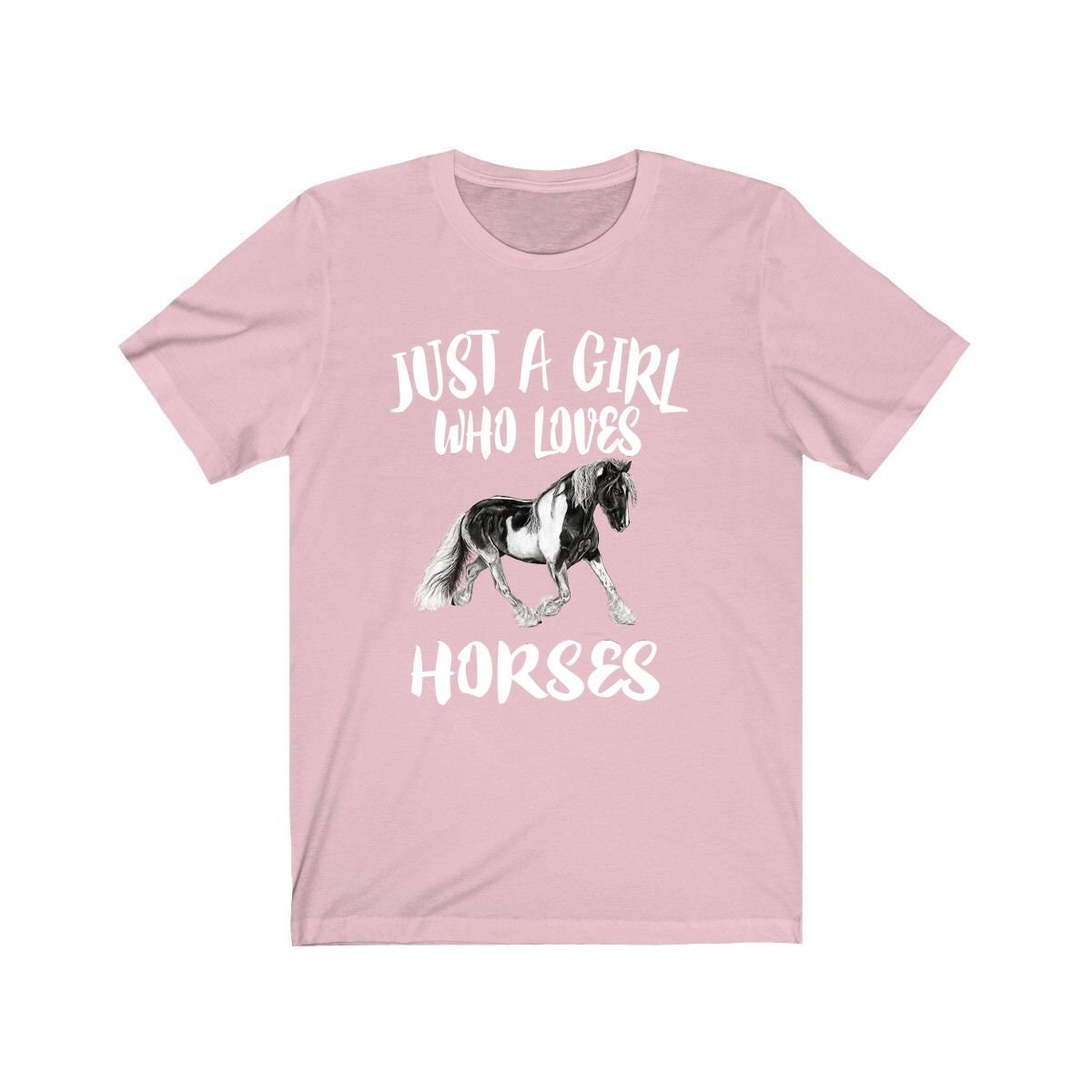 Just A Girl Who Loves Horses Shirt, Horse Lover Shirt, Horse Owner Gift, Horse Lover Gift, Adult Toddler Infant Kids Gift T-Shirt Image 1