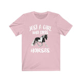 Just A Girl Who Loves Horses Shirt, Horse Lover Shirt, Horse Owner Gift, Horse Lover Gift, Adult Toddler Infant Kids Gift T-Shirt Image 1