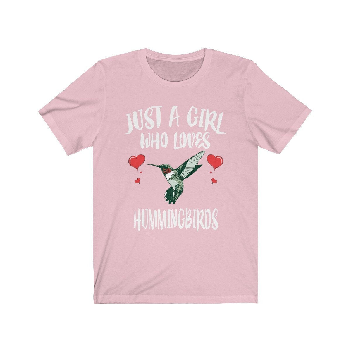 Just A Girl Who Loves Hummingbirds Shirt, Hummingbird Lover Shirt, Bird Lover Gift, Birding Shirt, Adult Toddler Infant Kids Gift T-Shirt Image 1
