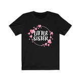 Little Sister Hearts Adult Toddler Kids Gift T-Shirt Image 1
