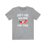 Just A Girl Who Loves Koi Fish Shirt, Koi Fish Lover Shirt, Fish Lover Gift, Animal Lover Shirt, Adult Toddler Infant Kids Gift T-Shirt Image 3