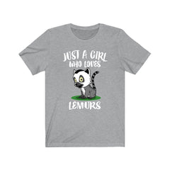 Just A Girl Who Loves Lemurs Animal Shirt - lemur print design