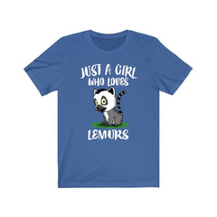 Just A Girl Who Loves Lemurs Animal Shirt - lemur print design