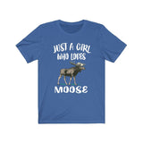 Just A Girl Who Loves Moose Shirt, Moose Lover Shirt, Moose Lover Gift, Animal Lover Shirt, Adult Toddler Infant Kids Gift T-Shirt Image 4