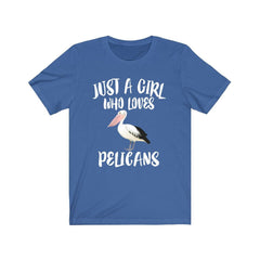 Just A Girl Who Loves Pelicans Shirt - pelican print design