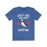 Just A Girl Who Loves Puffins Birds Shirt, Puffins Lover Shirt, Puffin Lover Gift, Animal Shirt, Adult Toddler Infant Kids Gift T-Shirt Image 4
