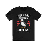 Just A Girl Who Loves Puffins Birds Shirt, Puffins Lover Shirt, Puffin Lover Gift, Animal Shirt, Adult Toddler Infant Kids Gift T-Shirt Image 2